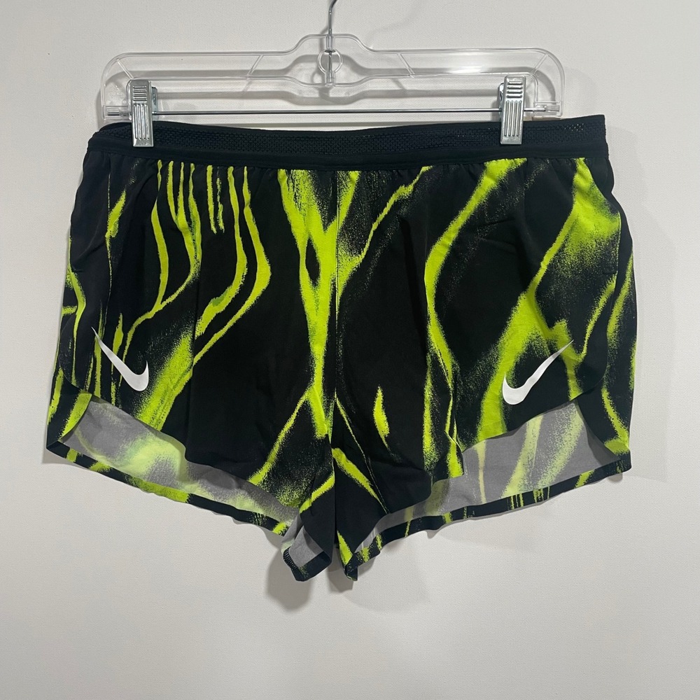 Nike Dri-FIT ADV AeroSwift Mens 2 Inch Running Shorts Black Volt HV2645-702 M
